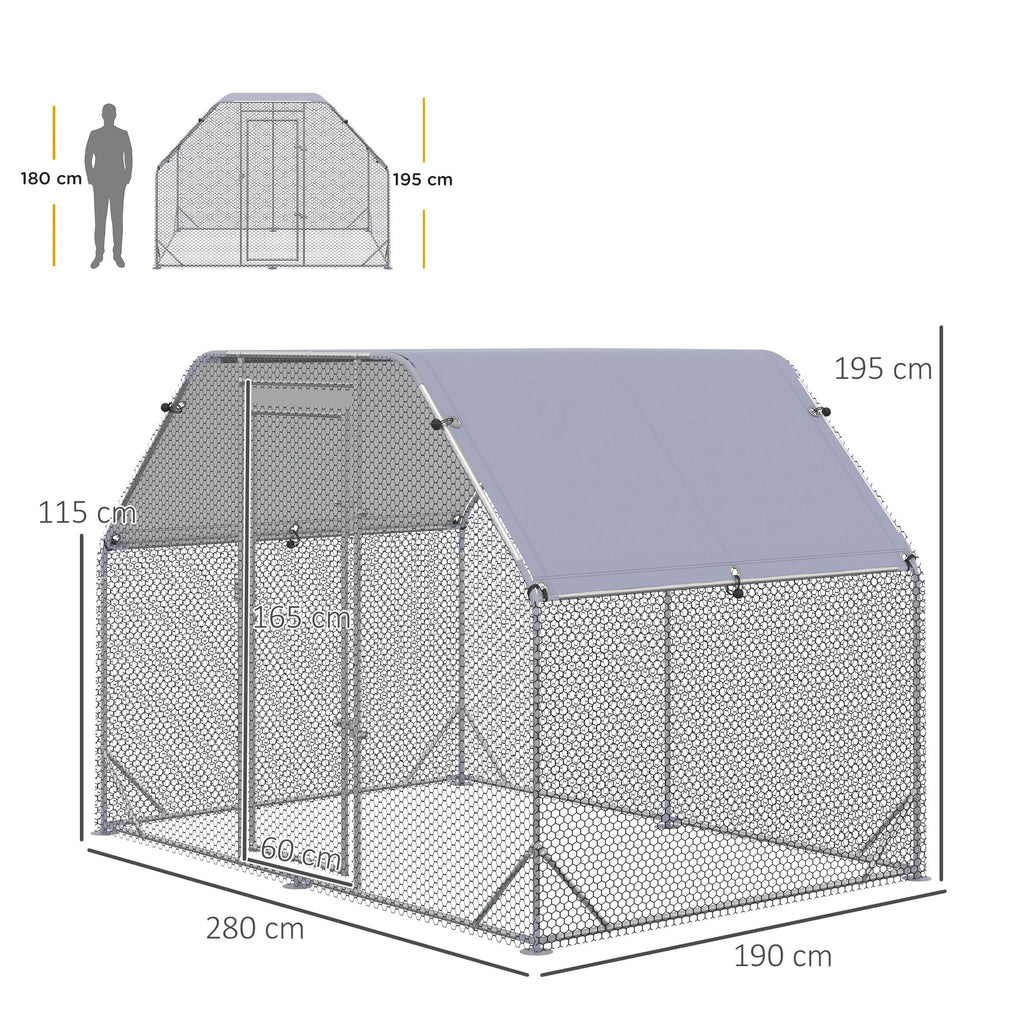 Chicken Run W/ Roof, Walk In Chicken Coop, Hen House Duck Pen — alternate product view 5