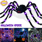 Halloween Prop Spider Decoration 150CM 8 Mode Light Up Giant Spider, Realistic — alternate product view 10