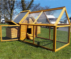Chicken Coop Hen House Poultry Nest Box Coops Rabbit Hutch Plastic Plus Run — alternate product view 2