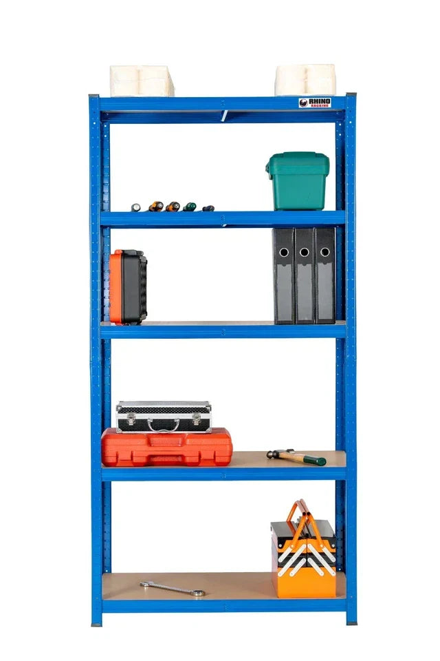 5 Tier Blue Metal Garage Shelving Unit 1000kg 180 x 90 x 60cm — alternate product view 2