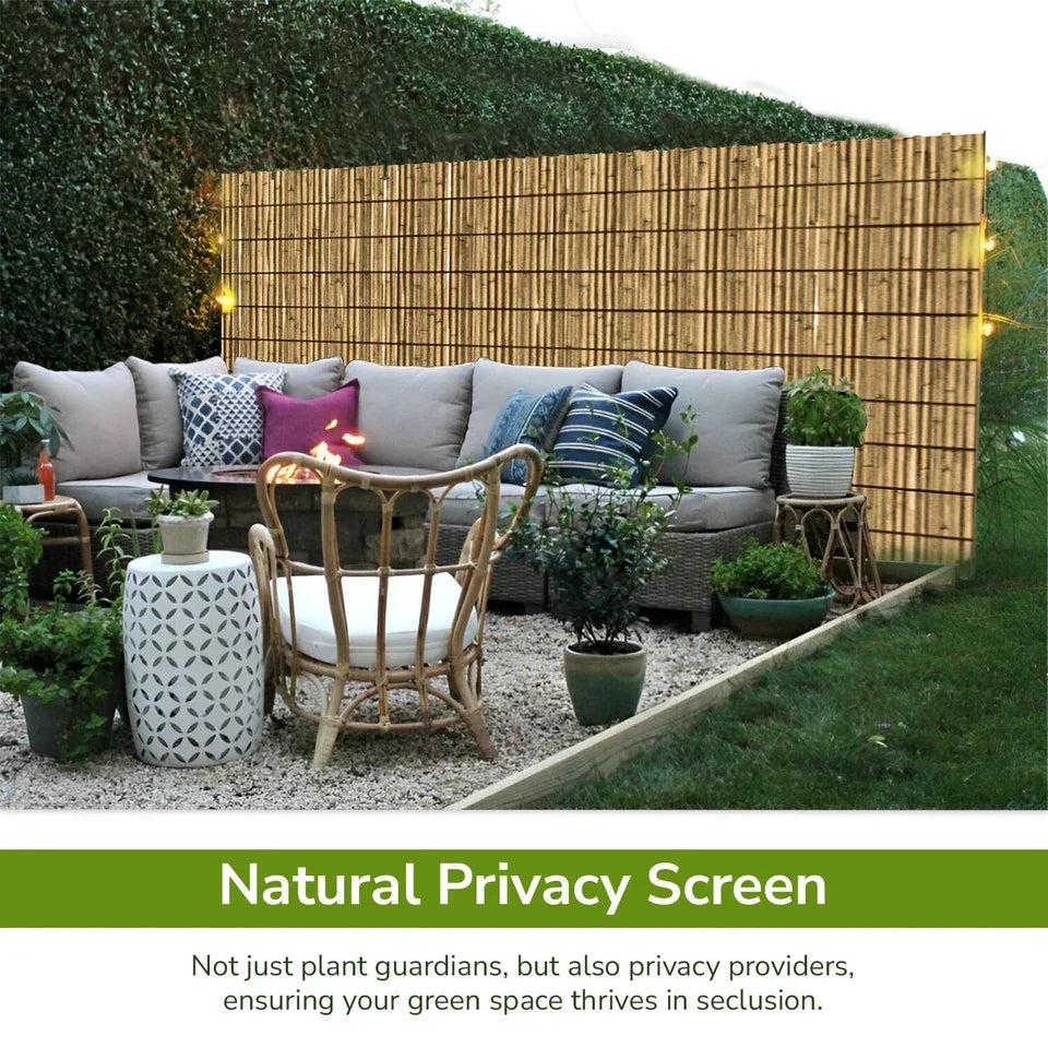 Bamboo Slat Fence Screen Roll Screening Fencing Privacy Sun Panel Garden Outdoor — alternate product view 7
