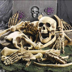 28PCS Bag of Bones Human Skull Skeleton Halloween Scary Pirate Party Decoration — main product view