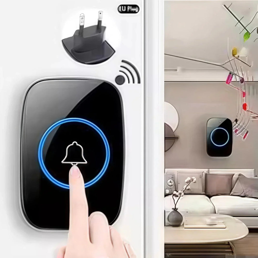 Wireless Doorbell Waterproof Range Door Bells Kit Cordless Plug-in Home Office — alternate product view 4