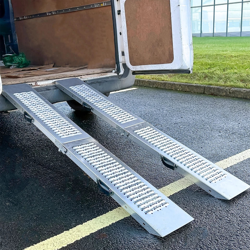 2X Foldable Loading Ramps 400KG 180Cm For Golf Buggy Lawnmower Quad Scooter — alternate product view 4