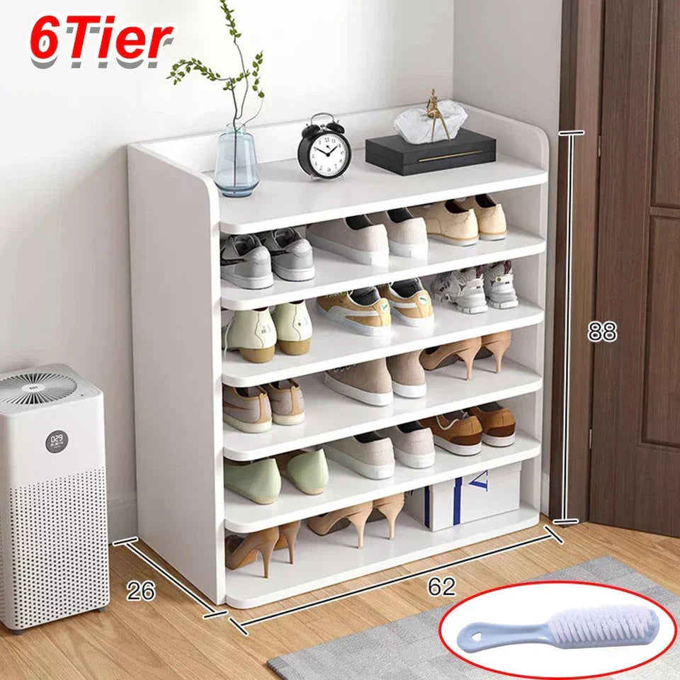 Shoes Storage Rack Shelf Self Organiser Shelves Unit Standing Footwear Cabinet — 6 Tier — product view