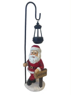 Garden Ornaments Solar Christmas Santa Claus decoration Outdoor Lantern — on a clean white background