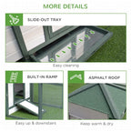 Wood Chicken Coop Pet Poultry Hen House Back yard with Nesting Box Ramp Run — alternate product view 7