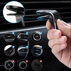 L Clip Magnetic In Car Phone Holder for Air Vent Mount Bracket Stand — alternate product view 2