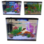 26L LED Glass Aquarium Fish Tank Starter Kit Fish Net, Led Light Air Pump — alternate product view 3