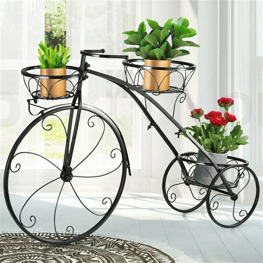 Bicycle Planter Metal Plant Stand Garden Bike Flower Pot Cart Holder Basket Deco — alternate product view 5