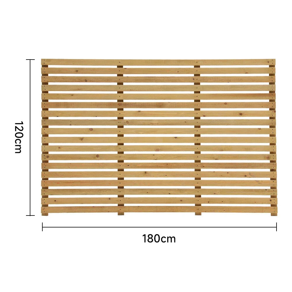 6ft Contemporary Slatted Rough Sawn Treated Fence Panel — 4x6ft ( 120x180cm ) — product view