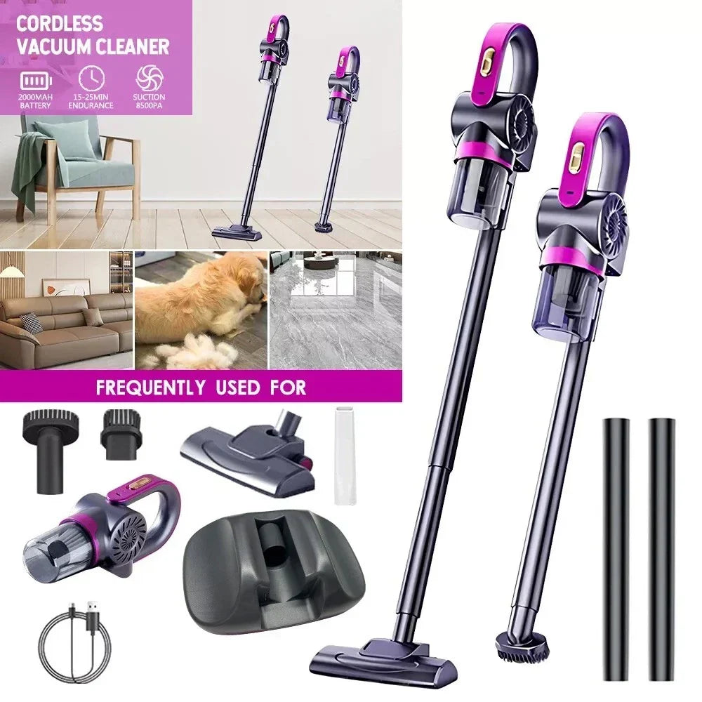 4 in 1 Stick Handheld Vacuum Cordless Vacuum Cleaner For Carpet Floor Pet Hair — Purple — product view