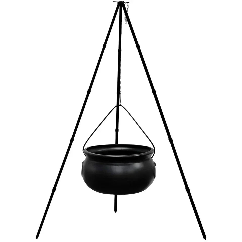 Halloween Decor Outdoor Large Witches Cauldron on Tripod with Light Yard Decor — alternate product view 5