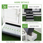 Wood Chicken Coop Pet Poultry Hen House Backyard with Nesting Box Ramp Run — alternate product view 6