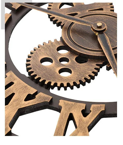 60cm Extra Large Roman Numerals Skeleton Wall Clock Giant Big Open Face Round UK — alternate product view 4