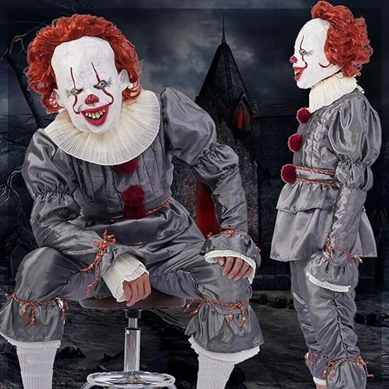 Adult Pennywise Clown Halloween Mask Men — alternate product view 3