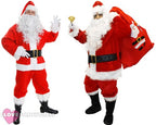 Deluxe Santa Suit Costume Plush Father Christmas Xmas Fancy Dress Mens S-5XL — alternate product view 3