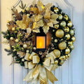 30cm Christmas Wreath Decor Artificial Bowknot Garland for Home Front Door Xmas — alternate product view 2