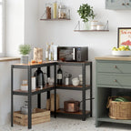 Shelving Unit 650kg Load Capacity Industrial Adjustable Rustic Brown — alternate product view 3