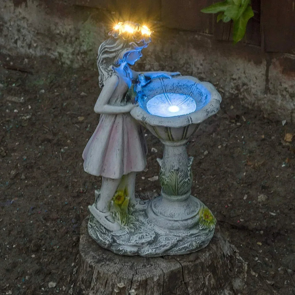 Garden Ornament Solar Powered Garden Angel Fairy Statue home Decor Figurine — main product view