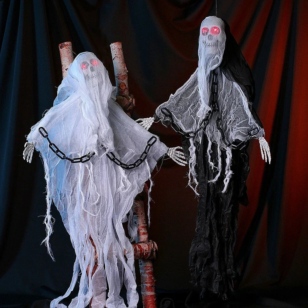 Faceless Ghost Light Up Animatronic Ghost - Halloween Decoration Prop (2 Pack) — alternate product view 9