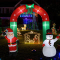 2.4M Christmas Arch Inflatable with Santa & Snowman & LED Lights Outdoor Decor — alternate product view 2
