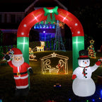 2.4M Christmas Arch Inflatable with Santa & Snowman & LED Lights Outdoor Decor — alternate product view 2