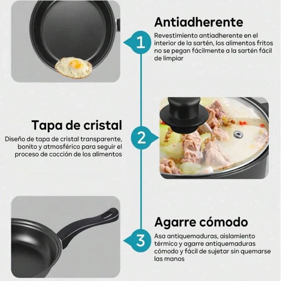 13pcs Cookware Set Pan Pot Non Stick Saucepans Frying Pan Cookware Set Glass Lid — alternate product view 9
