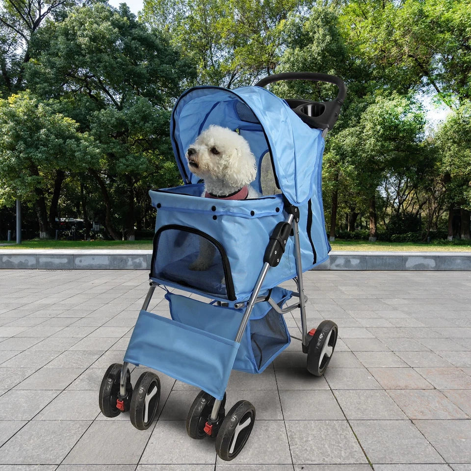 Pet Stroller Dog Cat Puppy Pram Pushchair Travel Cart Jogging Buggy Carrier — alternate product view 9