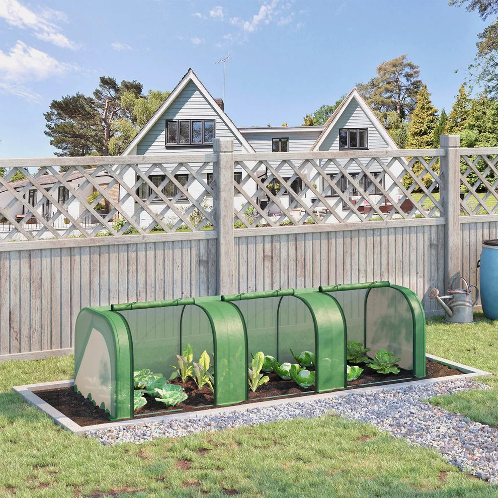 Tunnel Greenhouse Steel Frame for Garden w/ Zipper Doors — alternate product view 5