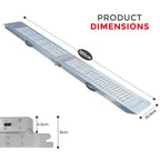 2X Foldable Loading Ramps 400KG 180Cm For Golf Buggy Lawnmower Quad Scooter — on a clean white background