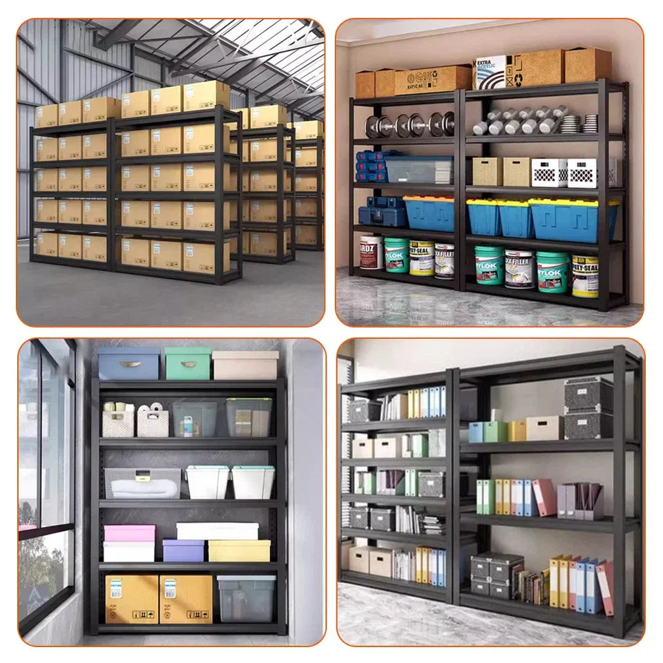 5 Tier Boltless Garage Storage Shelving Steel Racking Galvanised 198x100x50cm UK — alternate product view 4
