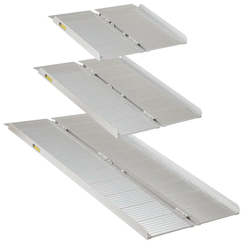 2ft/3ft/5ft Folding Portable Wheelchair Ramp Mobility Scooter Home/Car Threshold — on a clean white background