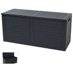 240L Large Outdoor Storage Box Garden Patio Plastic Chest Lid Container — on a clean white background
