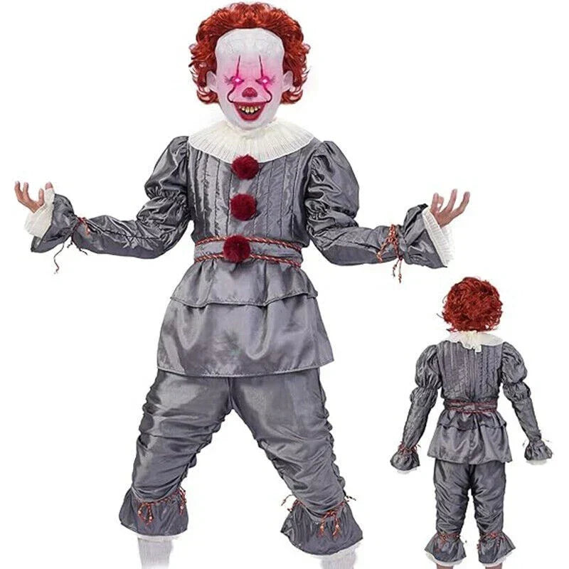 Adult Pennywise Clown Costume Halloween Cosplay Suit Outfit Fancy ( Dress Only) — alternate product view 4