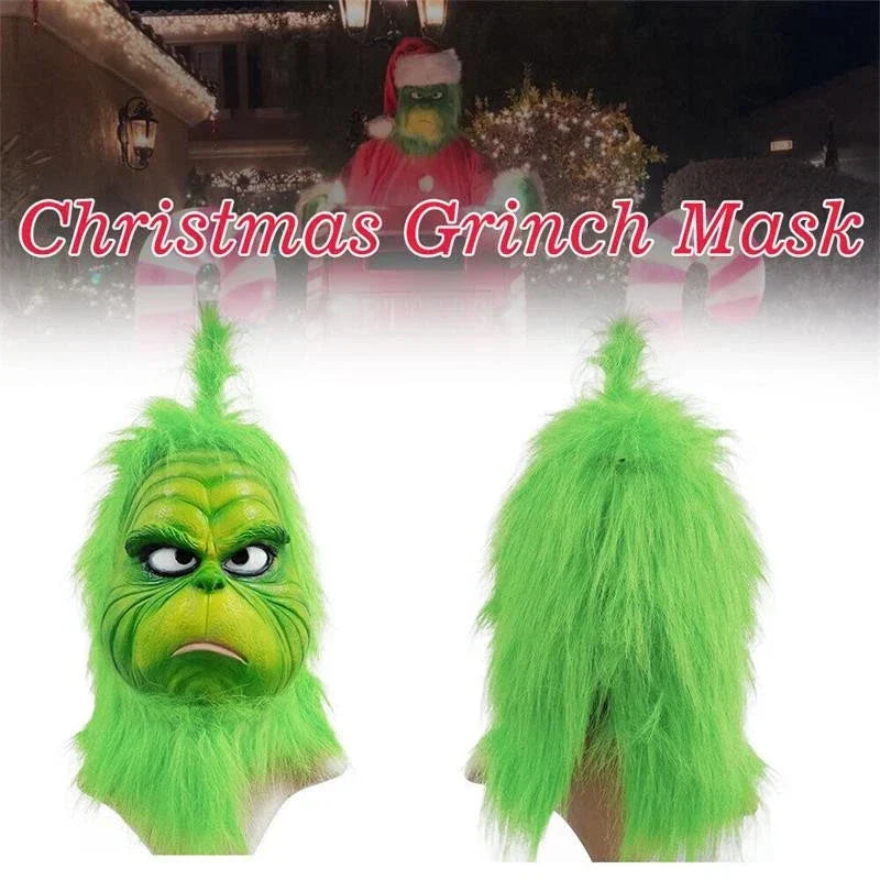 The Grinch Latex Mask Adults Costume Cosplay Christmas Fancy Dress Outfits — alternate product view 11