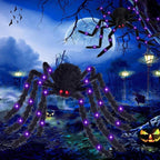 Halloween Prop Spider Decoration 150CM 8 Mode Light Up Giant Spider, Realistic — alternate product view 3