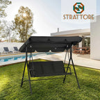 Garden Hammock Swing Chair 3 Seater Bench Canopy Patio Cushion Outdoor Strattore — alternate product view 5