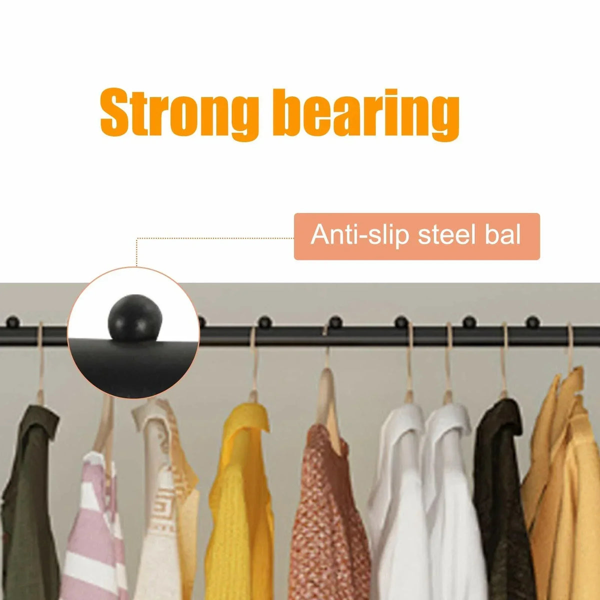 Heavy Duty Metal Clothes Rail Rack Garment Hanging Display Stand Storage Shelf — alternate product view 7