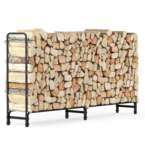 Outdoor Firewood Log Pile Rack Heavy Duty Wood Storage Organiser Holder Stand — alternate product view 2