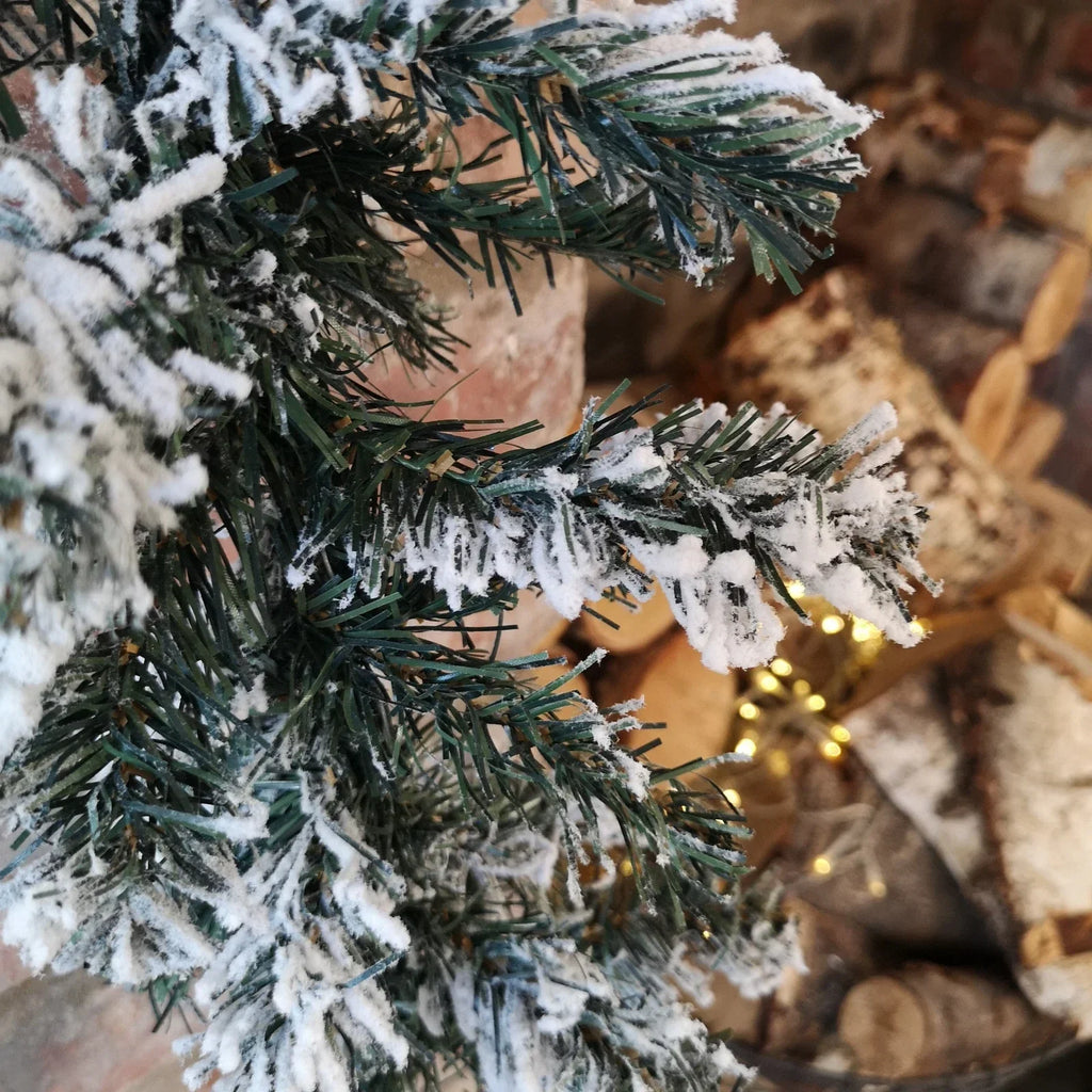 9ft (2.7m) Premier Christmas Snow Flocked Woodcote Fir Garland — alternate product view 6