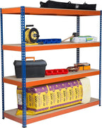 4/5 Tier Heavy Duty Warehouse Racking 180x180x60cm Garage Shelving Metal Shelf Unit — alternate product view 2