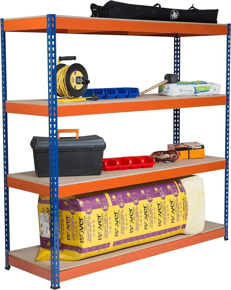 4/5 Tier Heavy Duty Warehouse Racking 180x180x60cm Garage Shelving Metal Shelf Unit — alternate product view 2