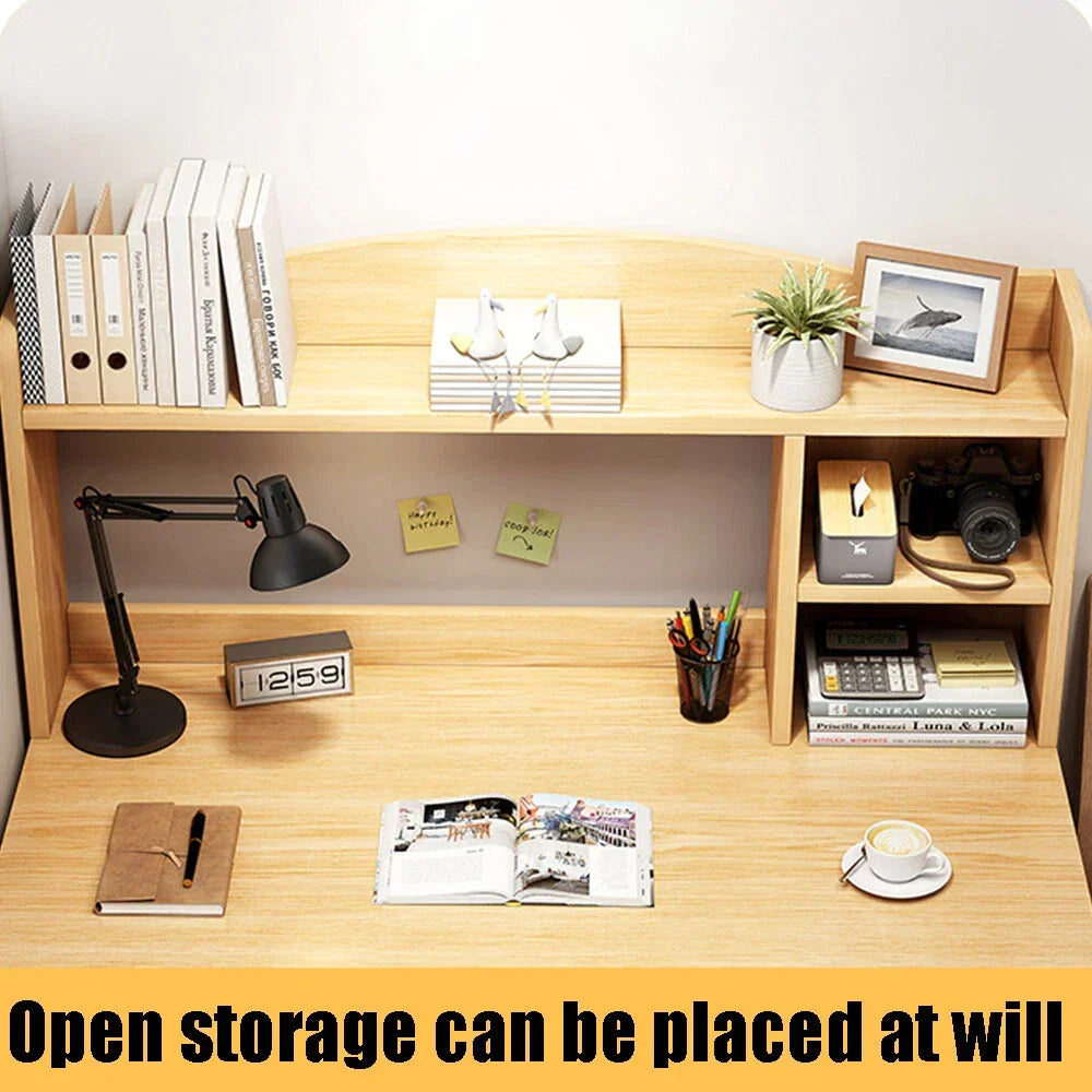 Computer Desk Study Table Writing Shelves Home Office Wooden Workstation Laptop — alternate product view 5