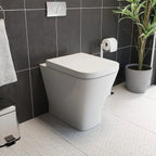 500mm Bathroom Toilet Soft Close Seat Back To Wall Cistern Furniture Unit White — alternate product view 2