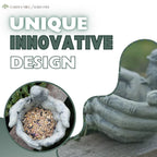 Bird Feeder Stone Effect Bath Garden Decor Hands Ornament Feeding Station Water — alternate product view 6