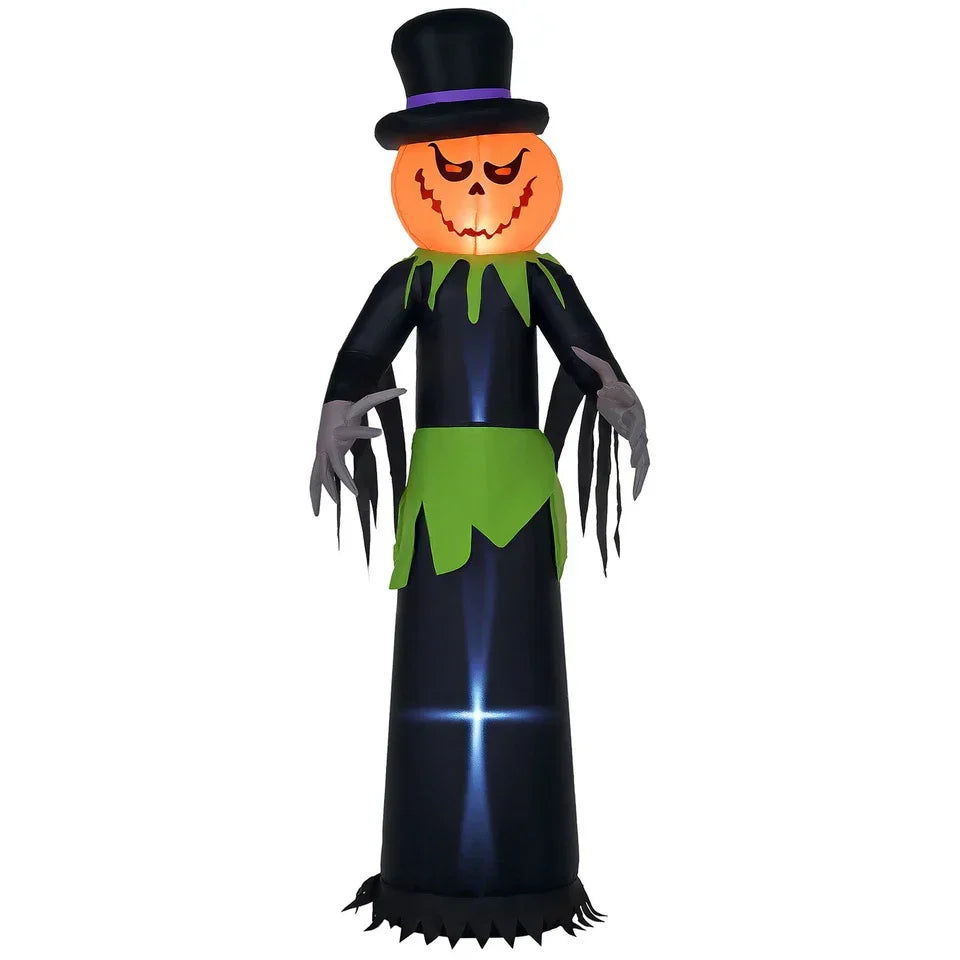 8FT Tall Halloween Inflatable Pumpkin Ghost in A Hat — alternate product view 5
