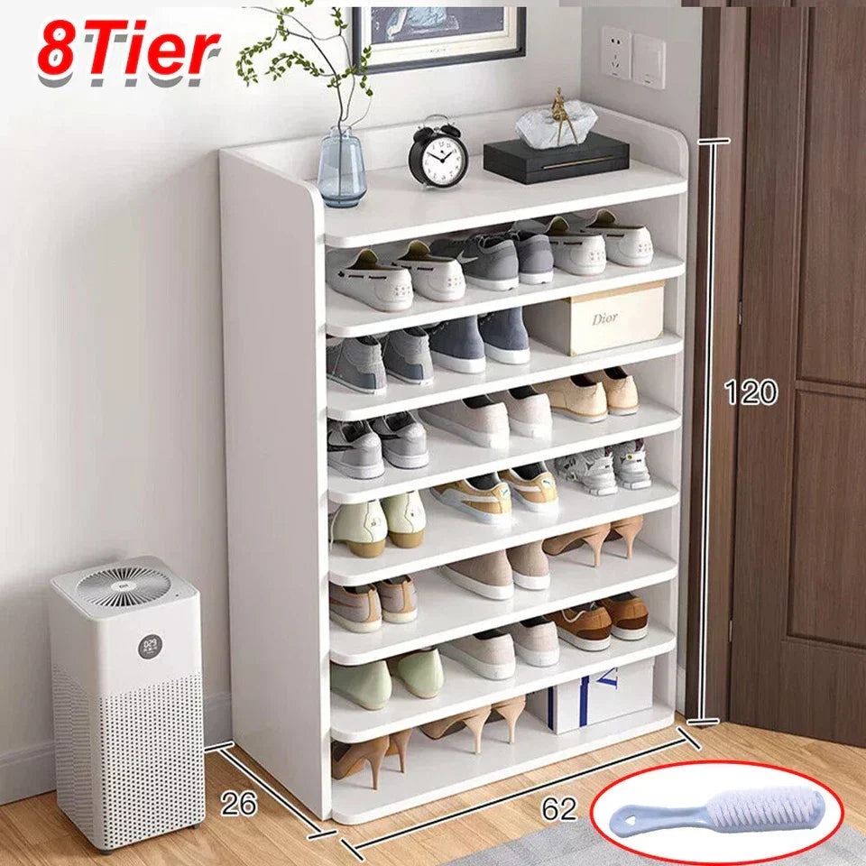 Shoes Storage Rack Shelf Self Organiser Shelves Unit Standing Footwear Cabinet — 8 Tier — product view