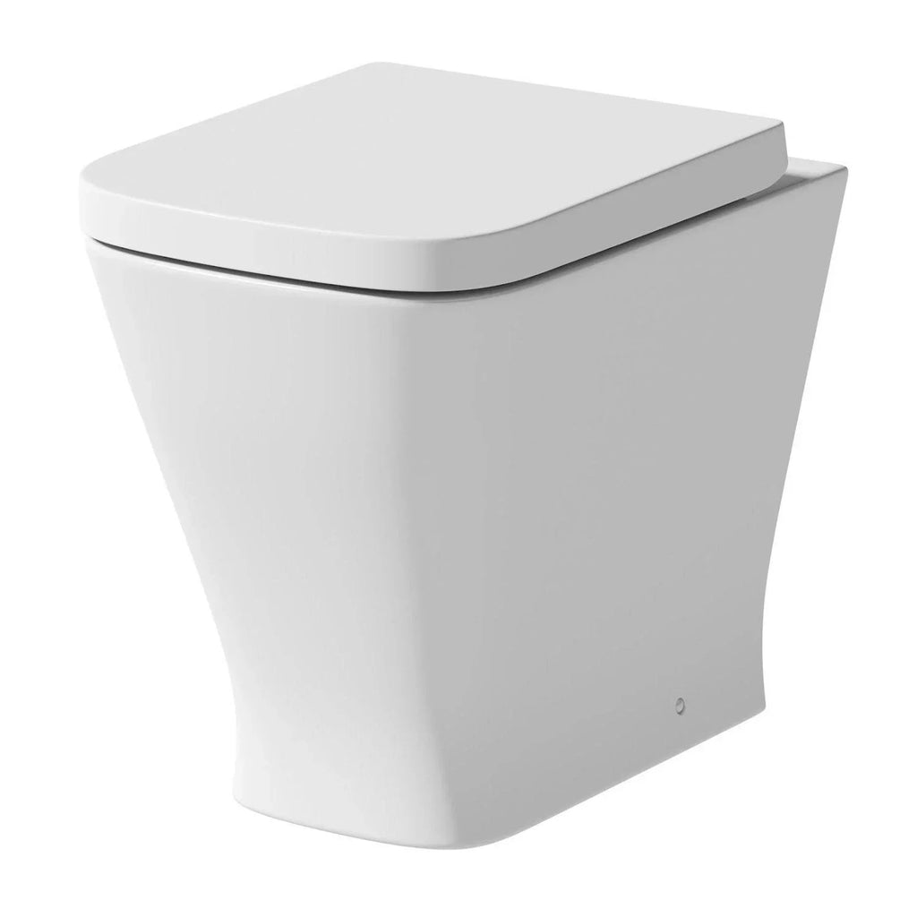 500mm Bathroom Toilet Soft Close Seat Back To Wall Cistern Furniture Unit White — alternate product view 7