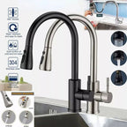 360° Kitchen Sink Mixer Taps Pull Out Spout Spray Single Lever Modern — alternate product view 3